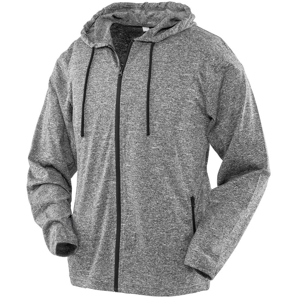Spiro Women's Hooded Tee Jacket in Marl Grey
