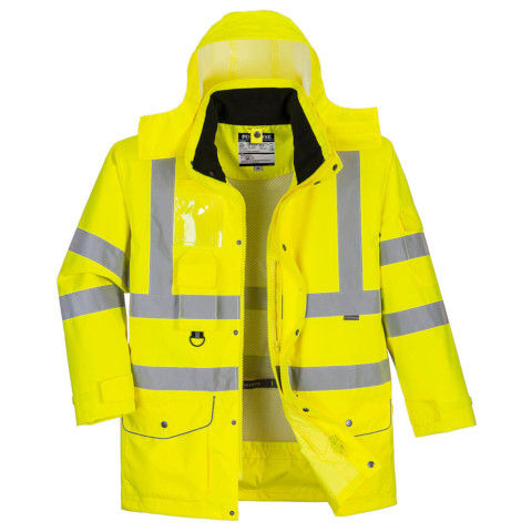 Portwest Hi-Vis 7-in-1 Traffic Jacket in Hi-Vis Yellow