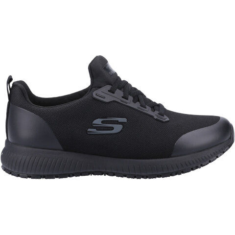 Skechers Squad Sr Wide Slip Resistant Occupational Shoe in Black