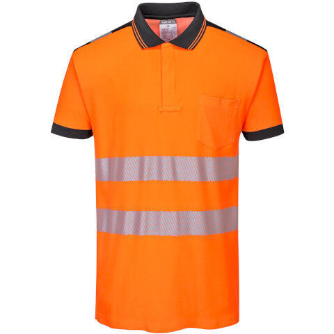 Portwest PW3 Hi-Vis Cotton Comfort Polo Shirt Short Sleeve