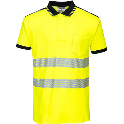 Portwest PW3 Hi-Vis Cotton Comfort Polo Shirt Short Sleeve