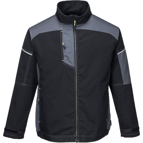 Portwest PW3 Contrast Work Jacket in Black/Zoom Grey