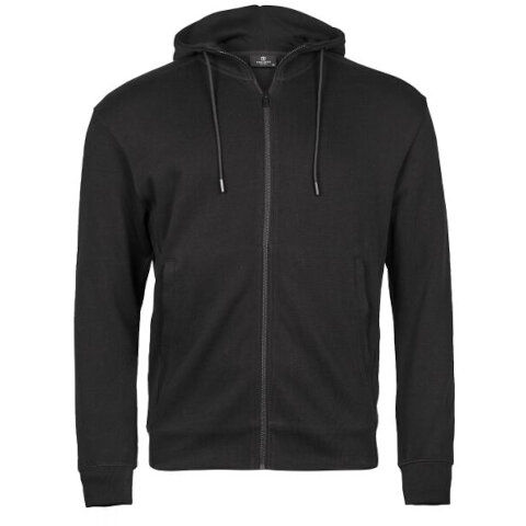 Tee Jays Interlock Hood Full Zip in Black