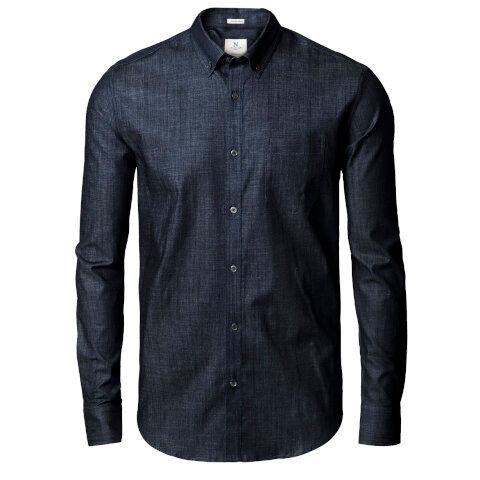 Nimbus Torrance Modern Fit Raw And Stylish Denim Shirt in Indigo Blue