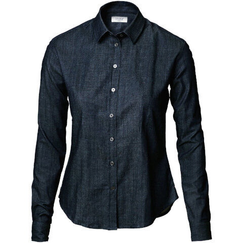Nimbus Women's Torrance Raw and Stylish Denim Shirt in Indigo Blue