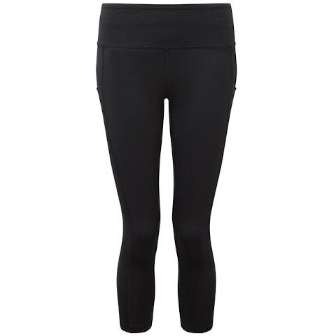 TriDri Women's Recycled Performance Leggings 3/4 length in Black