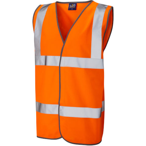 Leo Workwear Hi Vis Tarka Red Waistcoat