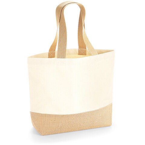 Westford Mill Jute Base Canvas Tote in Natural